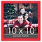 10x10 Classic Modern Red Picture Frame - UV Acrylic, Foam Board Backing, Hanging Hardware